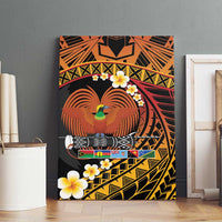 Melanesian Papua New Guinea Canvas Wall Art Plumeria Bird of Paradise Tribal