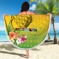 Melanesian Ni-Vanuatu Beach Blanket Sea Turtle with Sand Drawing Pattern