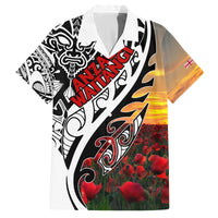 Personalised New Zealand Waitangi and ANZAC day Family Matching Summer Maxi Dress and Hawaiian Shirt LT9 Dad's Shirt - Short Sleeve White - Polynesian Pride