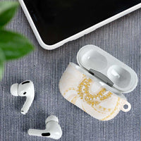 Aloha Lei Onaona AirPods Case Beige Hawaiian Tribal Pattern - Polynesian Pride
