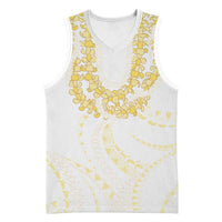 Aloha Lei Onaona Basketball Jersey Beige Hawaiian Tribal Pattern - Polynesian Pride