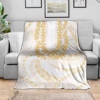 Aloha Lei Onaona Blanket Beige Hawaiian Tribal Pattern