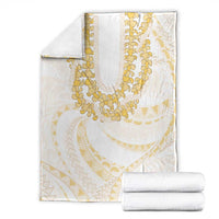 Aloha Lei Onaona Blanket Beige Hawaiian Tribal Pattern