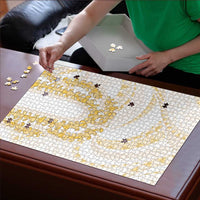 Aloha Lei Onaona Puzzle Beige Hawaiian Tribal Pattern - Polynesian Pride