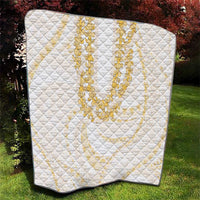 Aloha Lei Onaona Quilt Beige Hawaiian Tribal Pattern