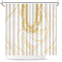 Aloha Lei Onaona Shower Curtain Beige Hawaiian Tribal Pattern