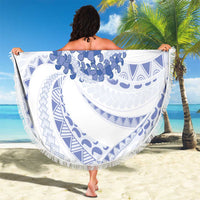 Aloha Lei Onaona Beach Blanket Navy Blue Hawaiian Tribal Pattern
