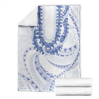 Aloha Lei Onaona Blanket Navy Blue Hawaiian Tribal Pattern