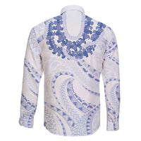 Aloha Lei Onaona Family Matching Short Sleeve Bodycon Dress and Hawaiian Shirt Navy Blue Hawaiian Tribal Pattern