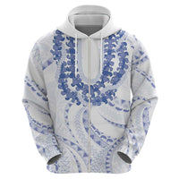 Aloha Lei Onaona Hoodie Navy Blue Hawaiian Tribal Pattern