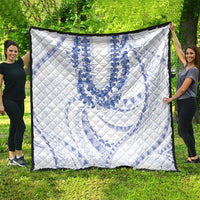 Aloha Lei Onaona Quilt Navy Blue Hawaiian Tribal Pattern