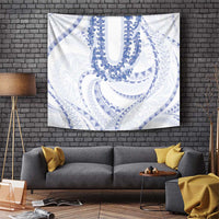Aloha Lei Onaona Tapestry Navy Blue Hawaiian Tribal Pattern