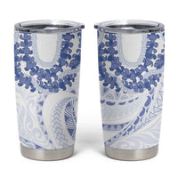 Aloha Lei Onaona Tumbler Cup Navy Blue Hawaiian Tribal Pattern