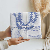 Aloha Lei Onaona Wrapping Paper Navy Blue Hawaiian Tribal Pattern - Polynesian Pride