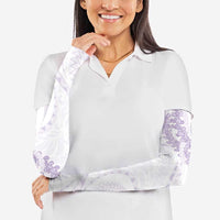 Aloha Lei Onaona Arm Sleeves Purple Hawaiian Tribal Pattern - Polynesian Pride