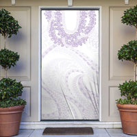 Aloha Lei Onaona Door Cover Purple Hawaiian Tribal Pattern LT9 Purple - Polynesian Pride