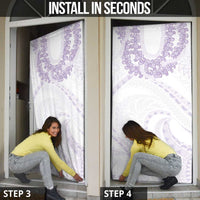 Aloha Lei Onaona Door Cover Purple Hawaiian Tribal Pattern LT9 - Polynesian Pride