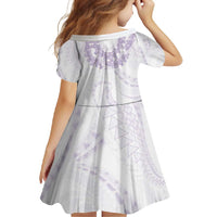 Aloha Lei Onaona Family Matching Short Sleeve Bodycon Dress and Hawaiian Shirt Purple Hawaiian Tribal Pattern