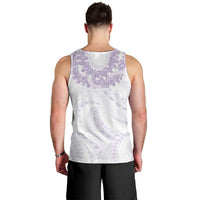 Aloha Lei Onaona Men Tank Top Purple Hawaiian Tribal Pattern