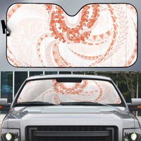 Aloha Lei Onaona Auto Sun Shade Red Hawaiian Tribal Pattern - Polynesian Pride