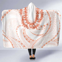 Aloha Lei Onaona Hooded Blanket Red Hawaiian Tribal Pattern