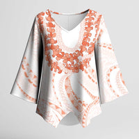 Aloha Lei Onaona Kimono Sleeve Blouse Red Hawaiian Tribal Pattern - Polynesian Pride