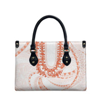 Aloha Lei Onaona Leather Bag Red Hawaiian Tribal Pattern - Polynesian Pride