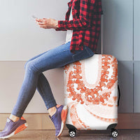 Aloha Lei Onaona Luggage Cover Red Hawaiian Tribal Pattern