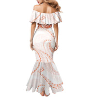 Aloha Lei Onaona Mermaid Dress Red Hawaiian Tribal Pattern