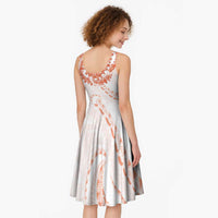 Aloha Lei Onaona Midi Dress Red Hawaiian Tribal Pattern - Polynesian Pride