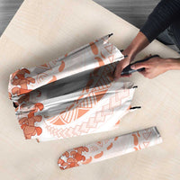 Aloha Lei Onaona Umbrella Red Hawaiian Tribal Pattern - Polynesian Pride