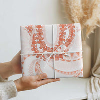 Aloha Lei Onaona Wrapping Paper Red Hawaiian Tribal Pattern - Polynesian Pride