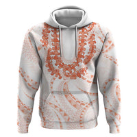 Aloha Lei Onaona Zip Hoodie Red Hawaiian Tribal Pattern