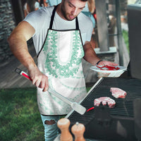 Aloha Lei Onaona Apron Sage Green Hawaiian Tribal Pattern - Polynesian Pride