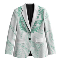 Aloha Lei Onaona Blazer Sage Green Hawaiian Tribal Pattern - Polynesian Pride