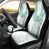 Aloha Lei Onaona Car Seat Cover Sage Green Hawaiian Tribal Pattern