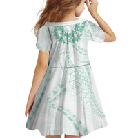 Aloha Lei Onaona Family Matching Tank Maxi Dress and Hawaiian Shirt Sage Green Hawaiian Tribal Pattern