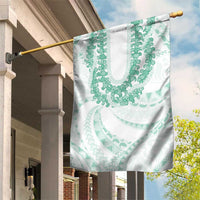 Aloha Lei Onaona Garden Flag Sage Green Hawaiian Tribal Pattern