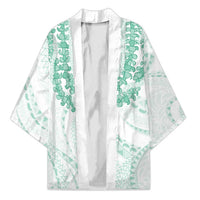 Aloha Lei Onaona Kimono Sage Green Hawaiian Tribal Pattern - Polynesian Pride