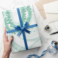 Aloha Lei Onaona Wrapping Paper Sage Green Hawaiian Tribal Pattern - Polynesian Pride