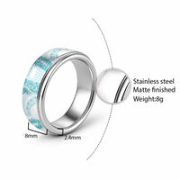 Aloha Lei Onaona Classic Ring Teal Hawaiian Tribal Pattern - Polynesian Pride