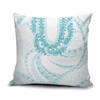 Aloha Lei Onaona Pillow Cover Teal Hawaiian Tribal Pattern - Polynesian Pride
