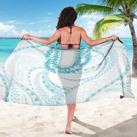 Aloha Lei Onaona Sarong Teal Hawaiian Tribal Pattern