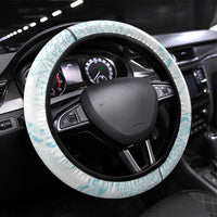 Aloha Lei Onaona Steering Wheel Cover Teal Hawaiian Tribal Pattern