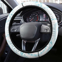Aloha Lei Onaona Steering Wheel Cover Teal Hawaiian Tribal Pattern