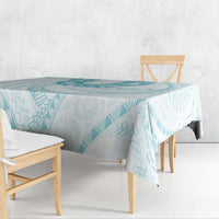 Aloha Lei Onaona Tablecloth Teal Hawaiian Tribal Pattern