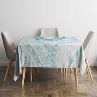 Aloha Lei Onaona Tablecloth Teal Hawaiian Tribal Pattern