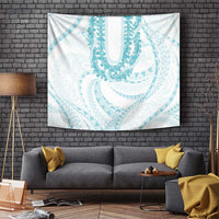 Aloha Lei Onaona Tapestry Teal Hawaiian Tribal Pattern