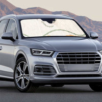 Aloha Lei Mikioi Auto Sun Shade Beige Polynesian Tribal Tatau Pattern - Polynesian Pride