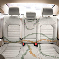 Aloha Lei Mikioi Back Car Seat Cover Beige Polynesian Tribal Tatau Pattern